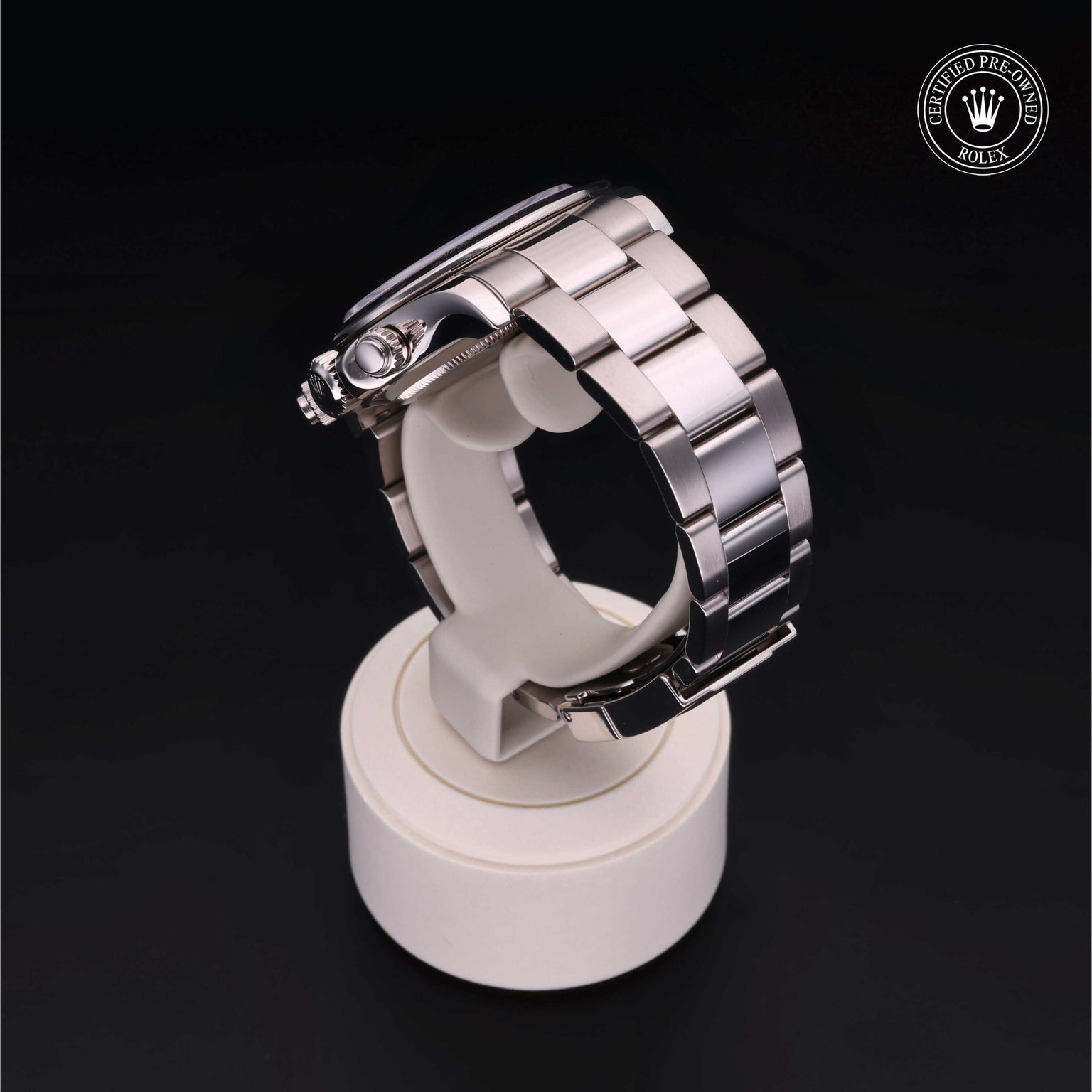 Rolex Certified Pre-owned Daytona M116509-0019 front on black background