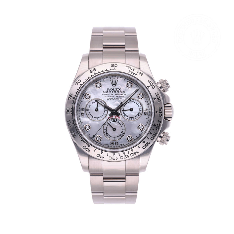 Rolex Certified Pre-owned Daytona M116509-0019 front on white background