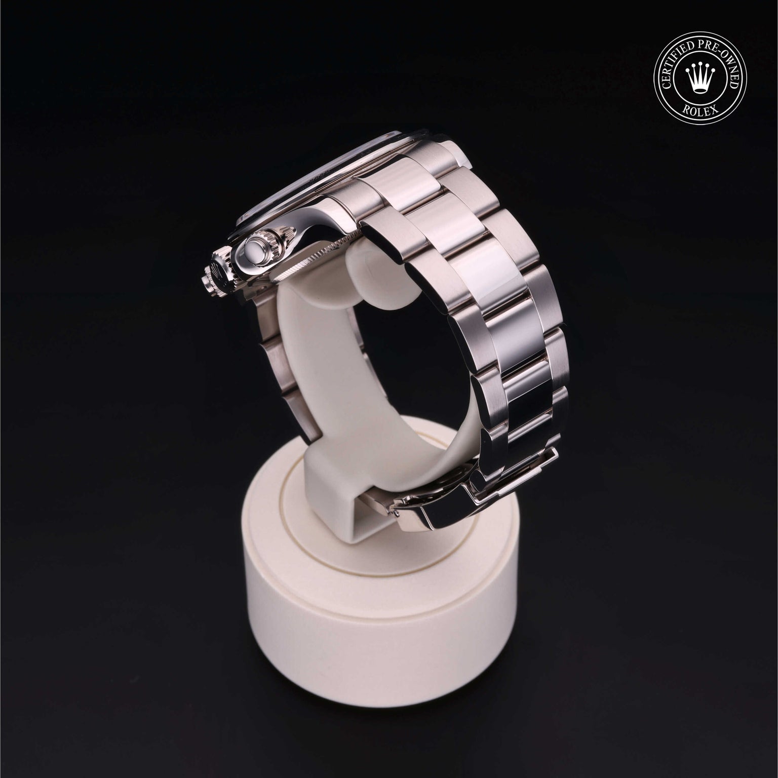 Rolex Certified Pre-owned Daytona M116509-0019 front on black background