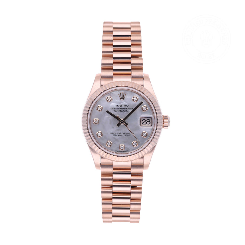 Rolex Certified Pre-owned Lady Datejust M278275-0009 front on white background