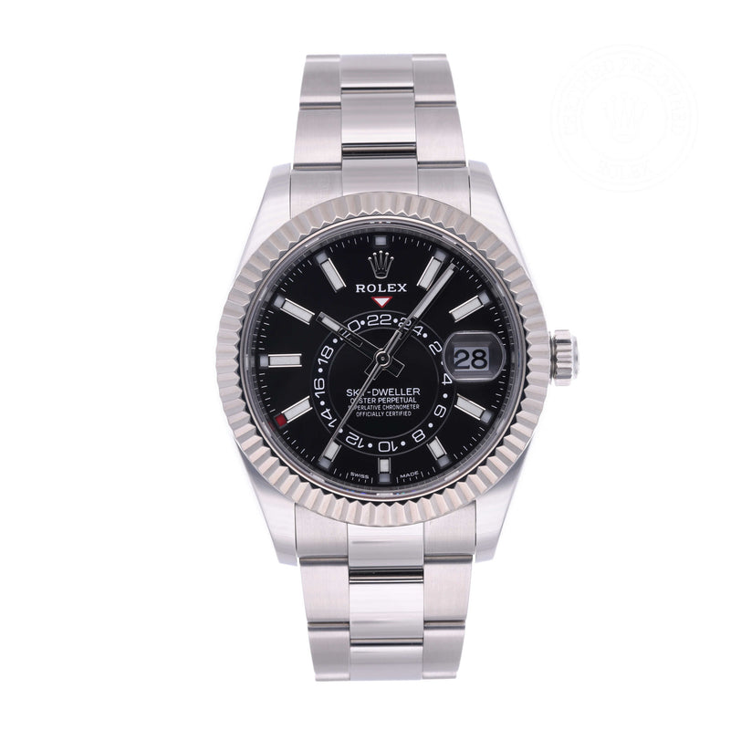 Rolex Certified Pre-owned Sky-Dweller M326934-0001 front on white background