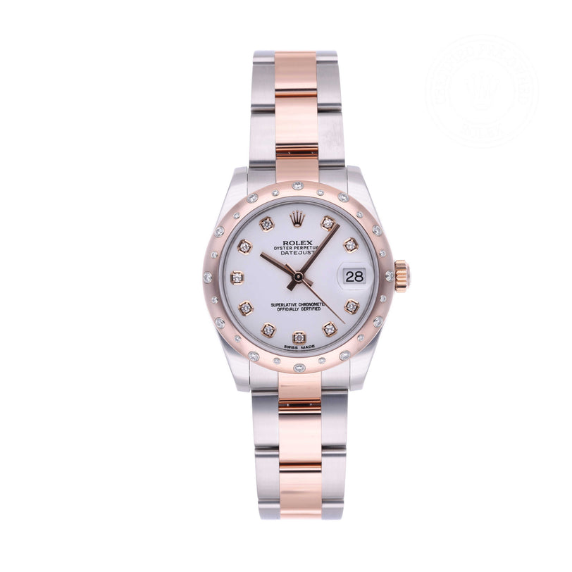 Rolex Certified Pre-owned Lady Datejust M178341-0015 front on white background