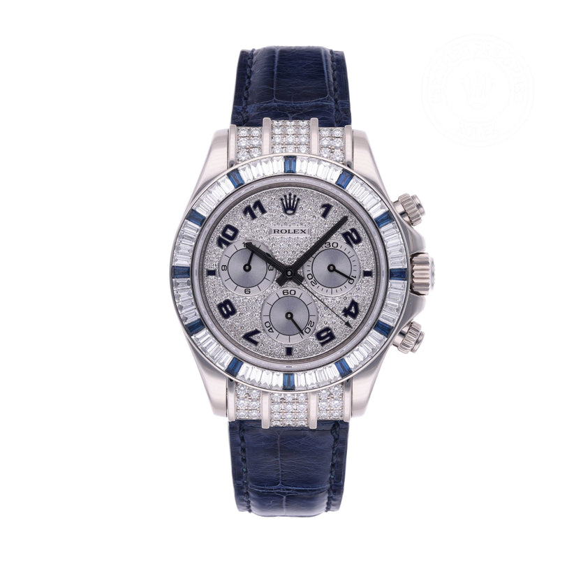 Rolex Certified Pre-owned Daytona M11659912SA-0007 front on white background