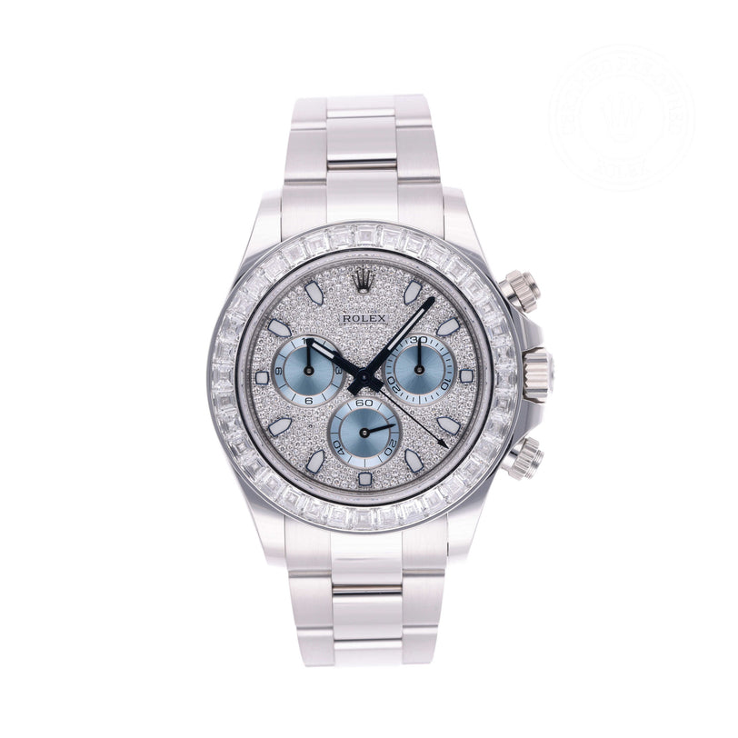 Rolex Certified Pre-owned Daytona M116576TBR-0004 front on white background