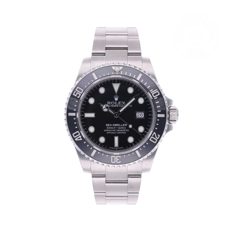 Rolex Certified Pre-owned Sea-Dweller M116600-0003 front on white background