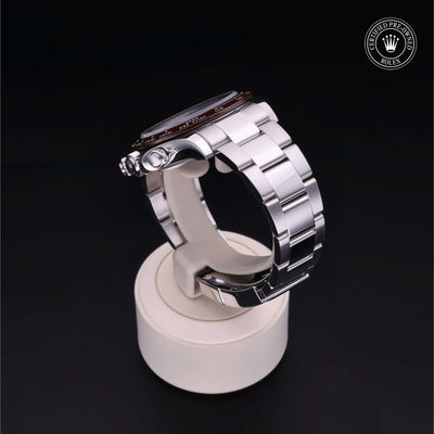 Rolex Certified Pre-owned Daytona M116506-0001 front on black background
