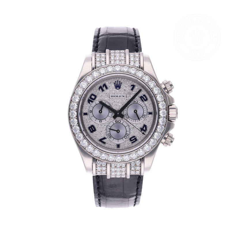 Rolex Certified Pre-owned Daytona M116599RBR-0024 front on white background