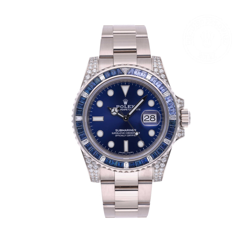 Rolex Certified Pre-owned Submariner Date M116659SABR-0001 front on white background
