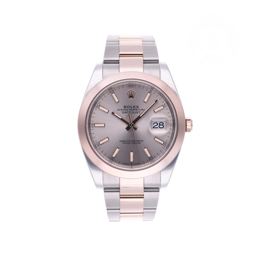 Rolex Certified Pre-owned Datejust M126301-0010 front on white background