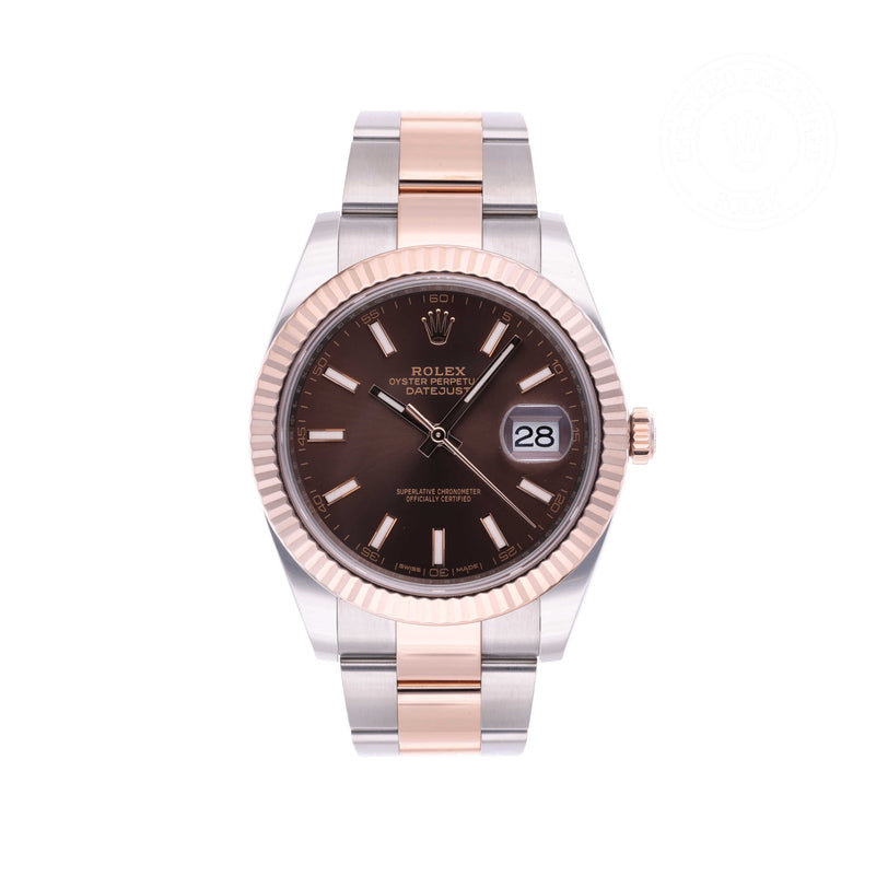 Rolex Certified Pre-owned Datejust M126331-0001 front on white background