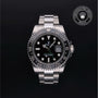 Rolex Certified Pre-owned GMT M116710LN-0001 front on black background
