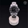 Rolex Certified Pre-owned GMT M116710LN-0001 front on black background