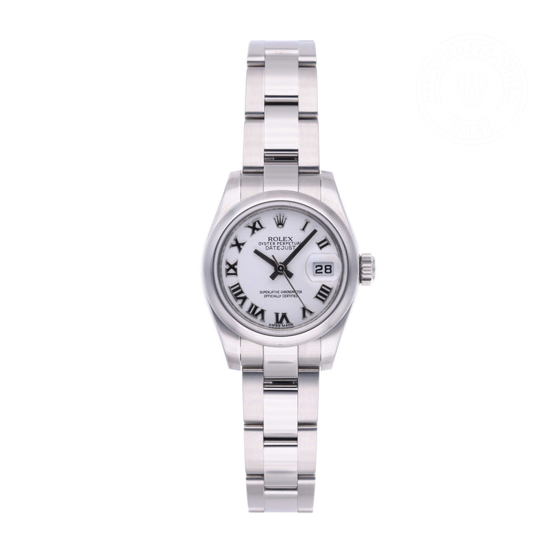 Rolex Certified Pre-owned Lady Datejust M179160-0032 front on white background