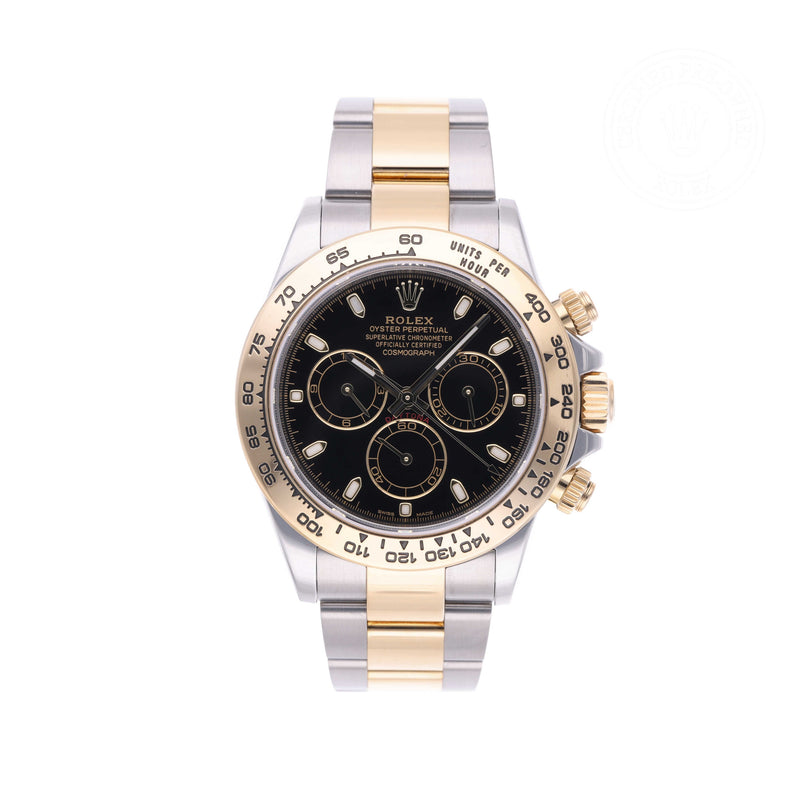Rolex Certified Pre-owned Daytona M116503-0004 front on white background