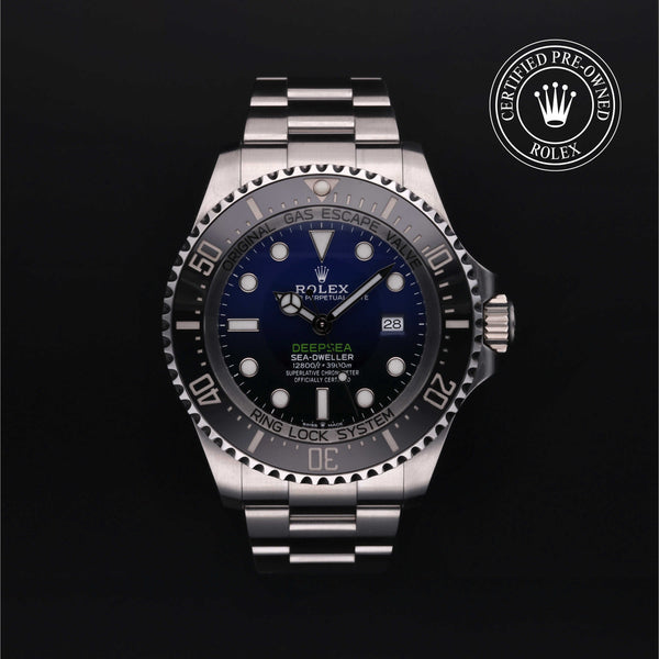 Rolex Certified Pre-owned Deep Sea M126660-0002 front on black background
