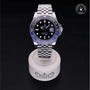 Rolex Certified Pre-owned GMT M126710BLNR-0002 front on black background