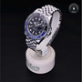 Rolex Certified Pre-owned GMT M126710BLNR-0002 front on black background