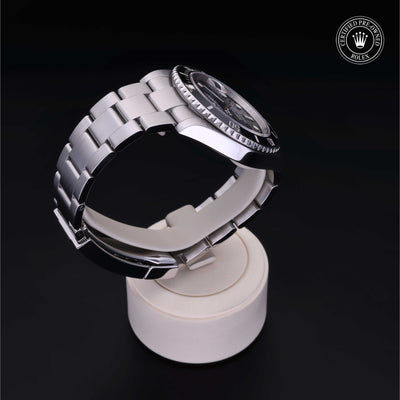 Rolex Certified Pre-owned Submariner Date M126610LN-0001 front on black background