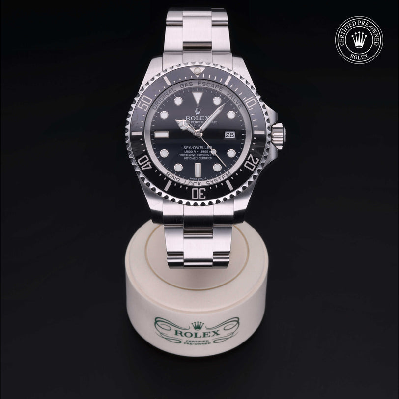 Rolex Certified Pre-owned Deep Sea M116660-0001 front on black background