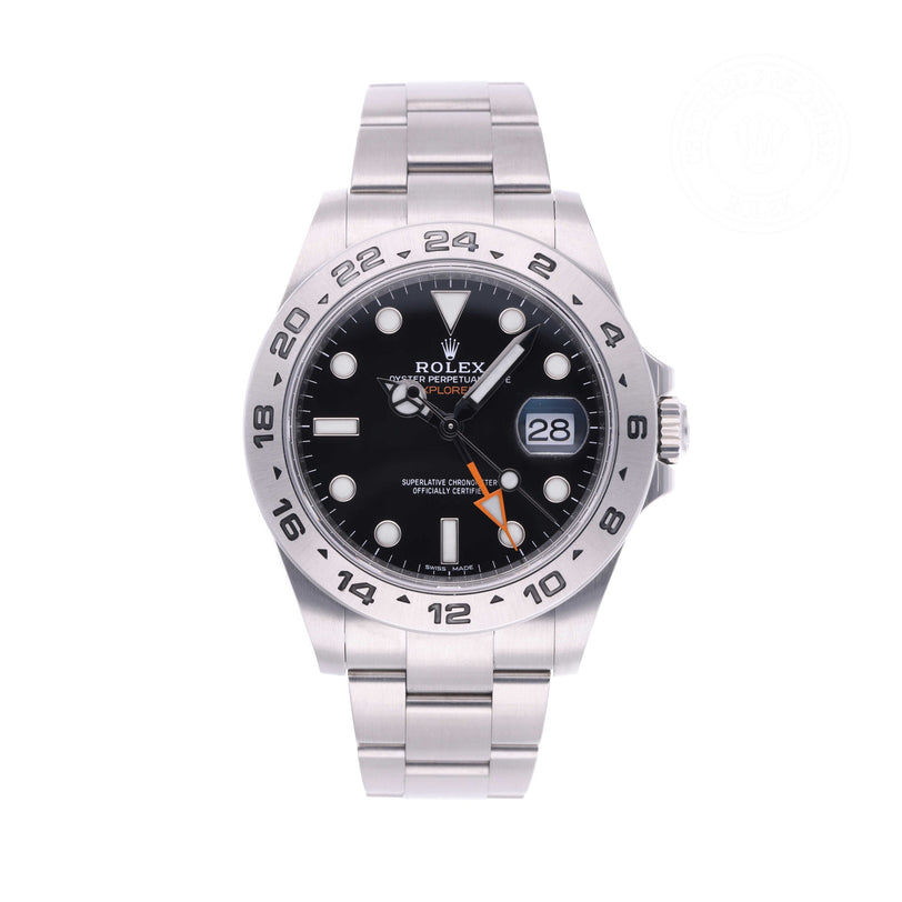 Rolex Certified Pre-owned Explorer M216570-0002 front on white background