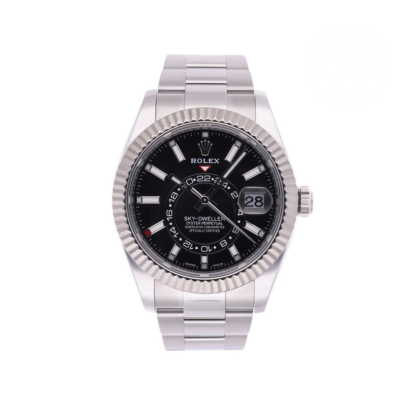 Rolex Certified Pre-owned Sky-Dweller M326934-0005 front on white background