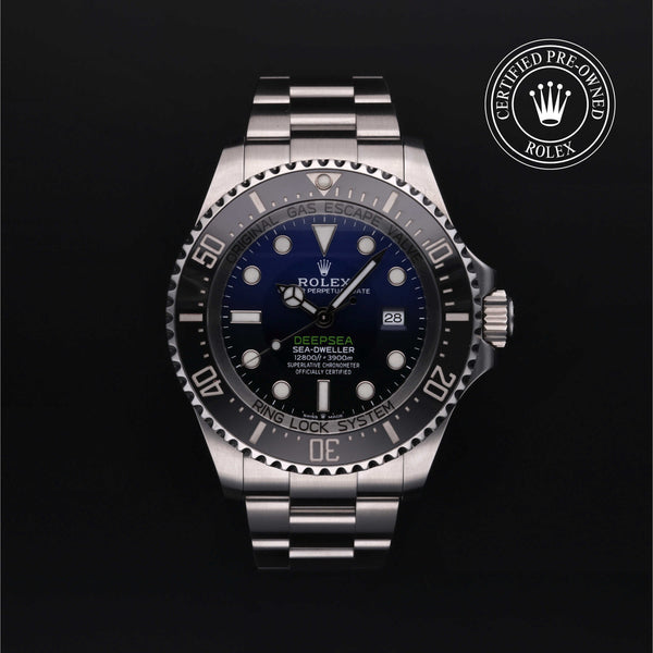 Rolex Certified Pre-owned Deep Sea M126660-0002 front on black background