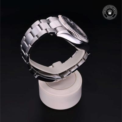 Rolex Certified Pre-owned Sky-Dweller M326934-0005 front on black background