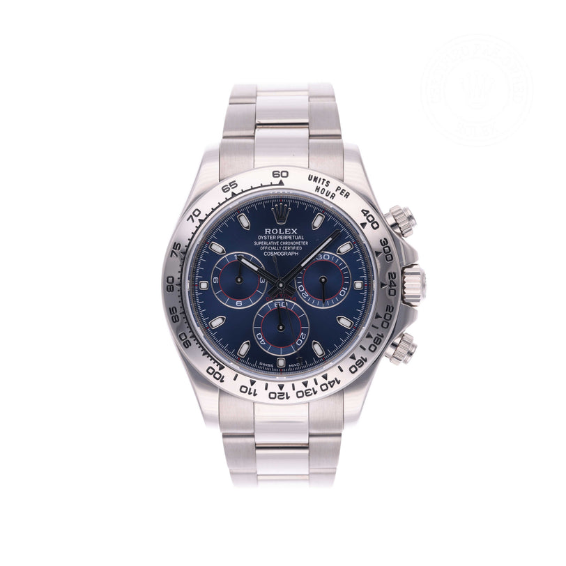 Rolex Certified Pre-owned Daytona M116509-0036 front on white background