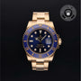 Rolex Certified Pre-owned Submariner Date M116618LB-0001 front on black background