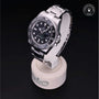 Rolex Certified Pre-owned GMT M116710LN-0001 front on black background