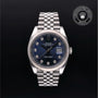 Rolex Certified Pre-owned Datejust M126334-0016 front on black background