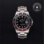 Rolex Certified Pre-owned GMT II M16710-0009 front on black background