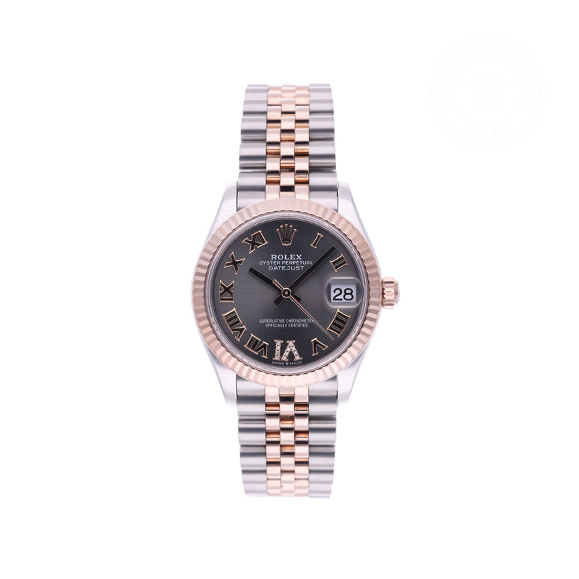 Rolex Certified Pre-owned Lady Datejust M278271-0030 front on white background