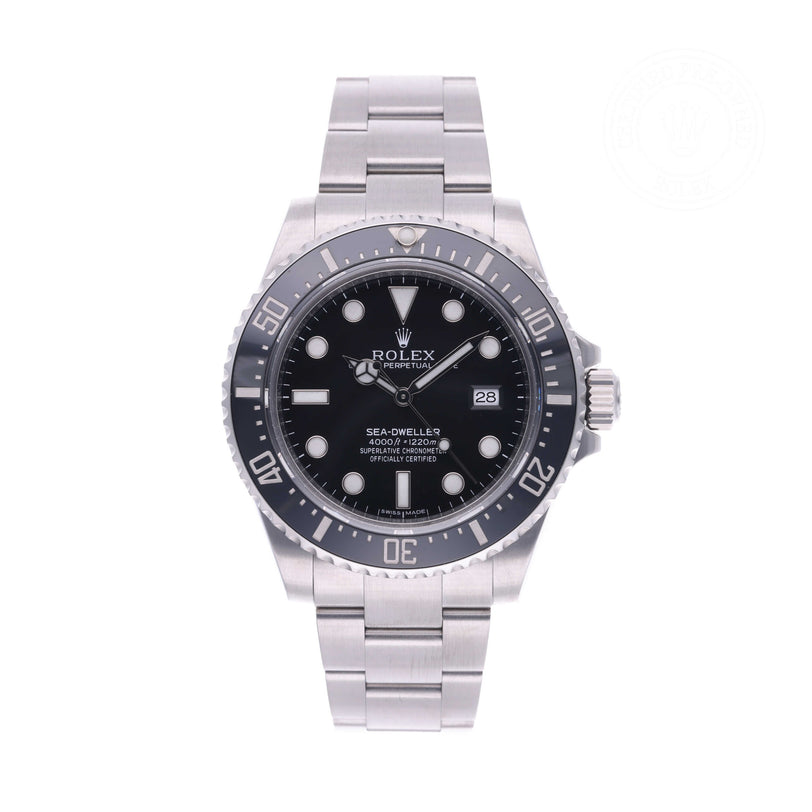 Rolex Certified Pre-owned Sea-Dweller M116600-0003 front on white background