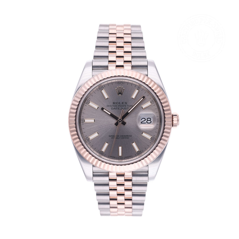 Rolex Certified Pre-owned Datejust M126331-0010 front on white background
