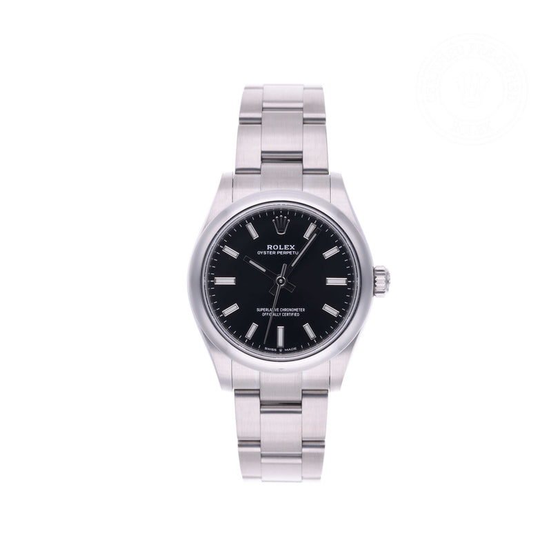Rolex Certified Pre-owned Oyster Perpetual M277200-0002 front on white background