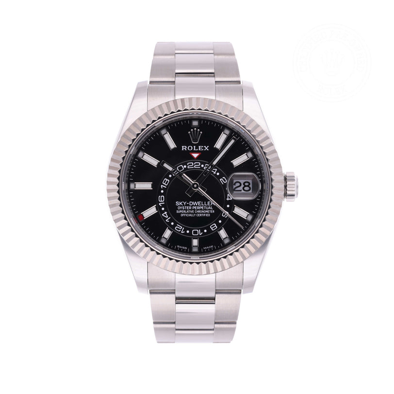 Rolex Certified Pre-owned Sky-Dweller M326934-0005 front on white background