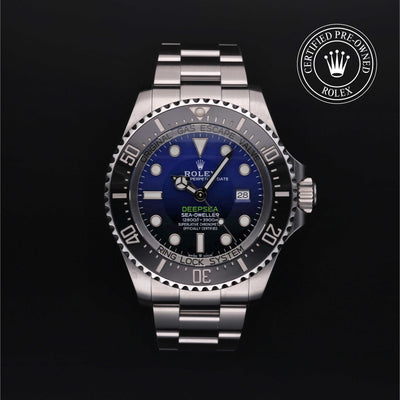 Rolex Certified Pre-owned Deep Sea M126660-0002 front on black background
