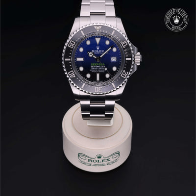 Rolex Certified Pre-owned Deep Sea M126660-0002 front on black background