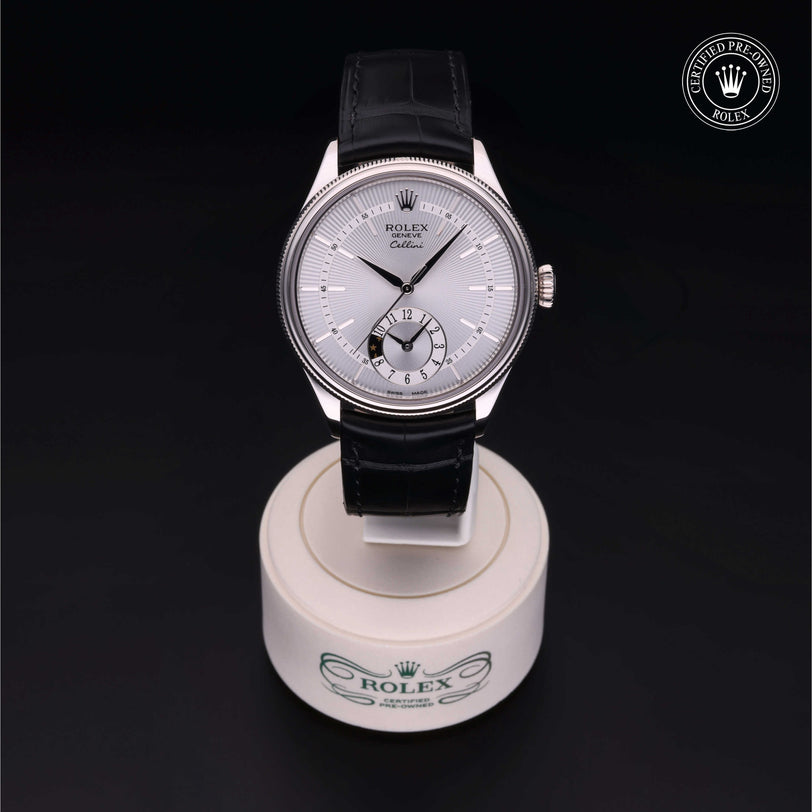 Rolex Certified Pre-owned Cellini M50529-0006 front on black background