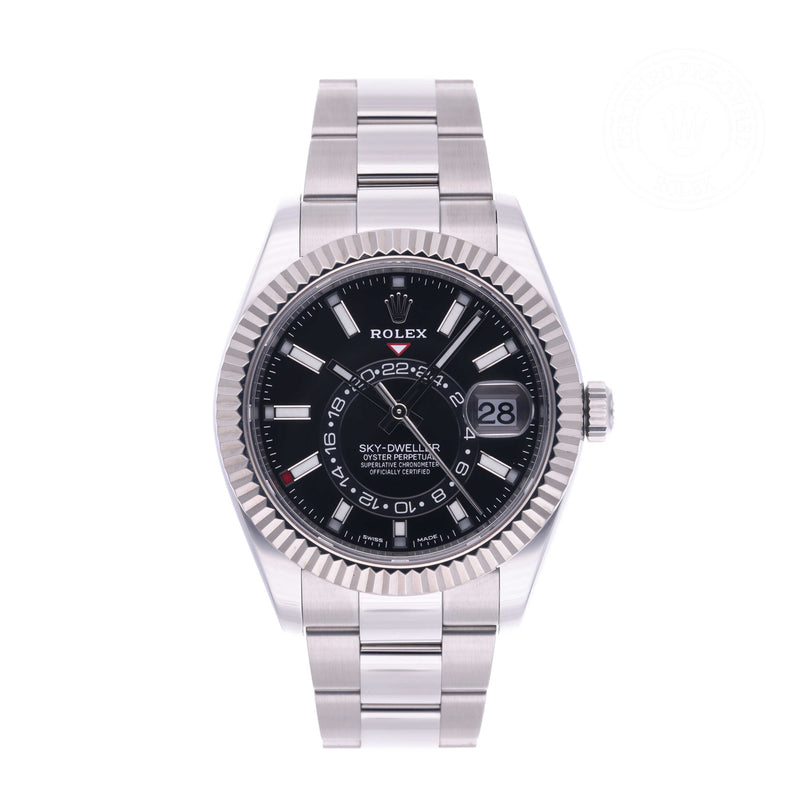 Rolex Certified Pre-owned Sky-Dweller M326934-0005 front on white background