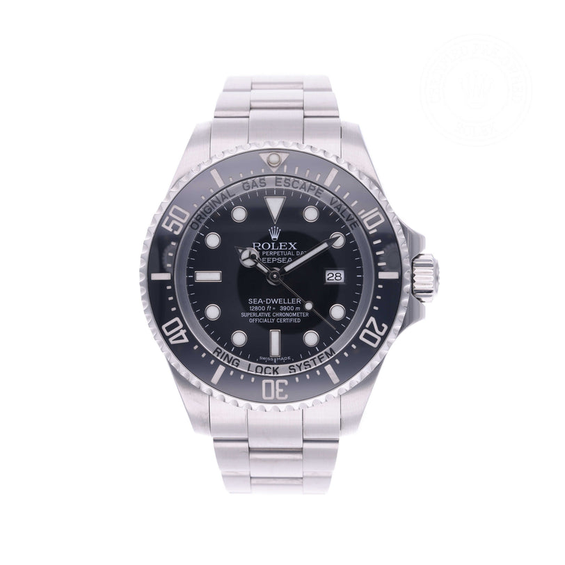 Rolex Certified Pre-owned Sea-Dweller M116660-0001 front on white background