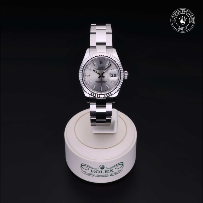 Rolex Certified Pre-owned Lady Datejust M279174-0006 front on black background