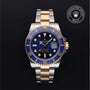 Rolex Certified Pre-owned Submariner M116613LB-0005 front on black background