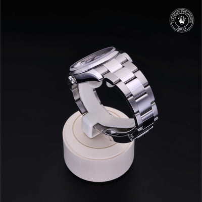 Rolex Certified Pre-owned Datejust M116200-0058 front on black background