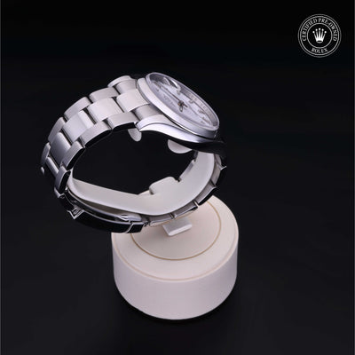 Rolex Certified Pre-owned Datejust M116200-0058 front on black background
