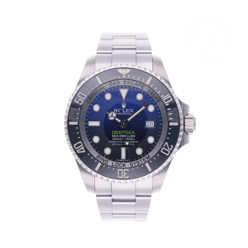 Rolex Certified Pre-owned Sea-Dweller M116660-0003 front on white background