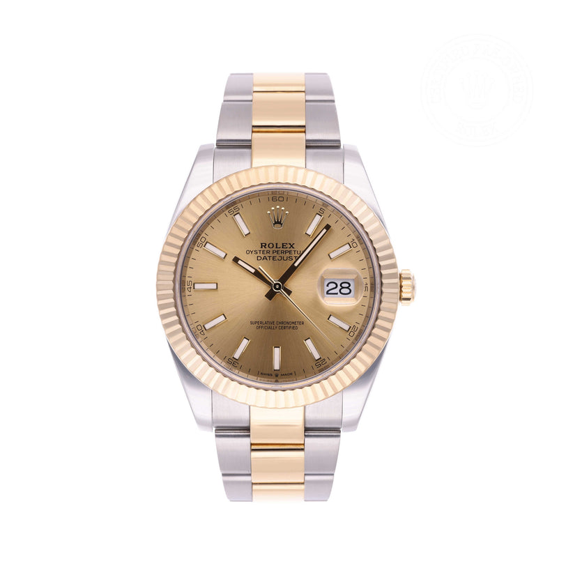 Rolex Certified Pre-owned Datejust M126333-0009 front on white background