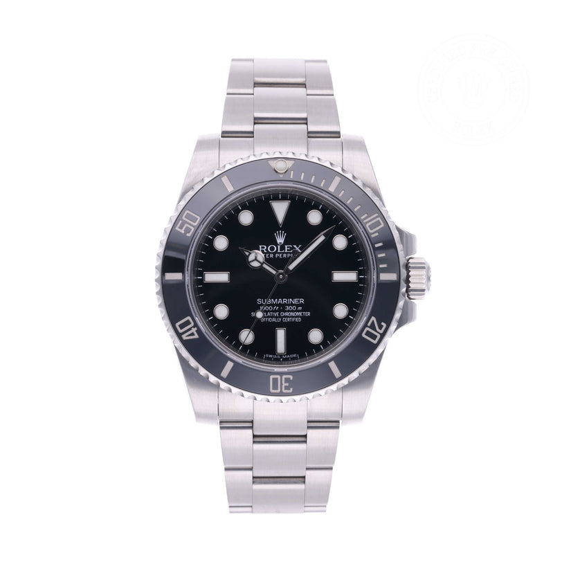 Rolex Certified Pre-owned Submariner M114060-0002 front on white background