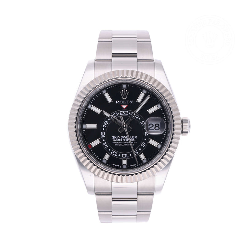 Rolex Certified Pre-owned Sky-Dweller M326934-0005 front on white background